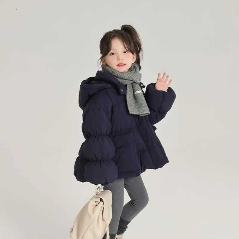 Girls Thickened Down Jacket Winter Coat Korean Style Thickened Cotton Padded Jacket for Kids 120160cm Warm Stylish Kids WearT251021