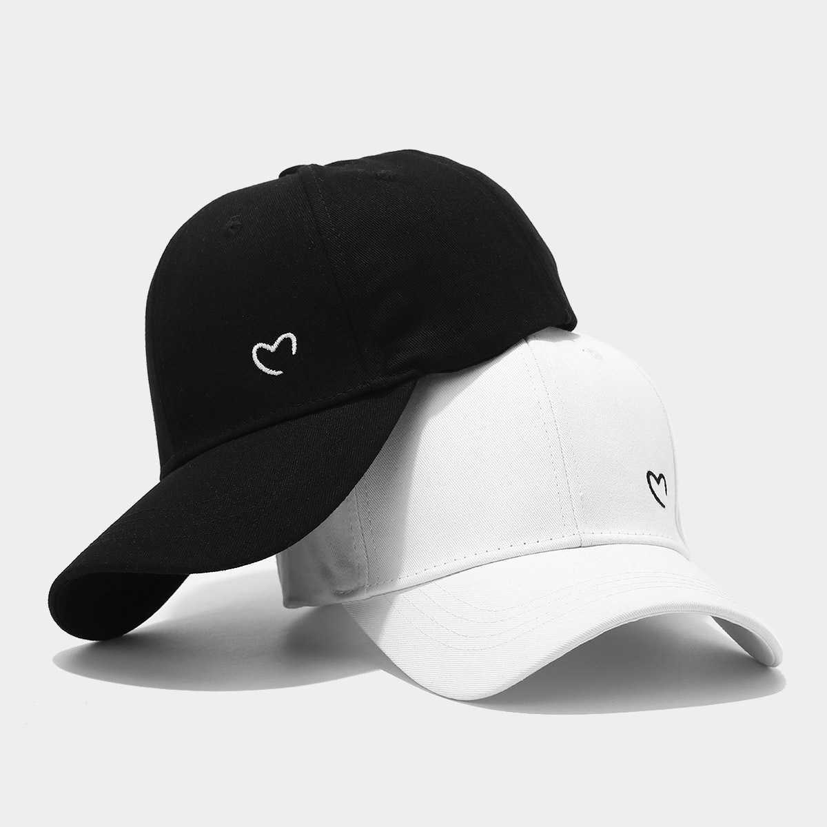 Womens Spring Summer New Outdoor Sun Protection Hat Couple Heart Side Embroidery Baseball Cap Mens Baseball Cap H251020