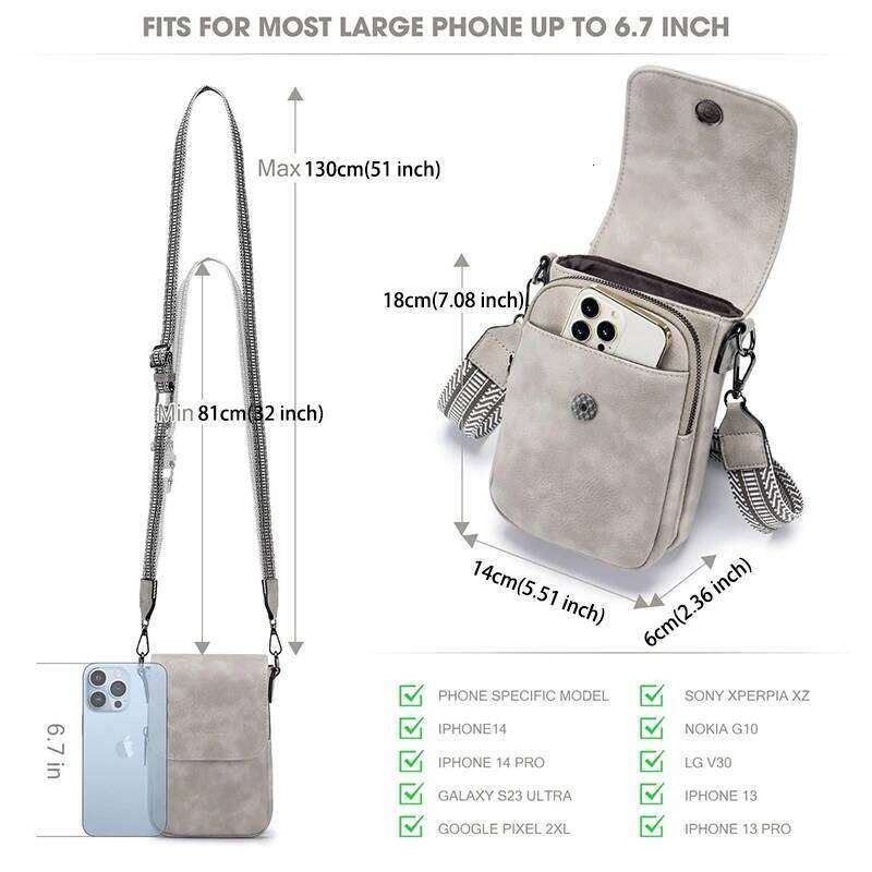 Designer Luxury Women S Shoulder Bags Portable Mobile Phone Bag Multi Pocket Purses For Handbags With Adjustable Strap