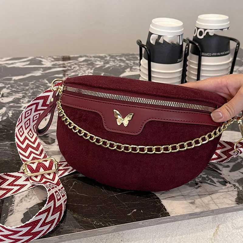 Bohemia Women Waist Bag Faux Suede Chest Bag PU Leather Handbag Chain Waist Pack Adjustable Strap Fashion Shoulder Crossbody Bag Z251021