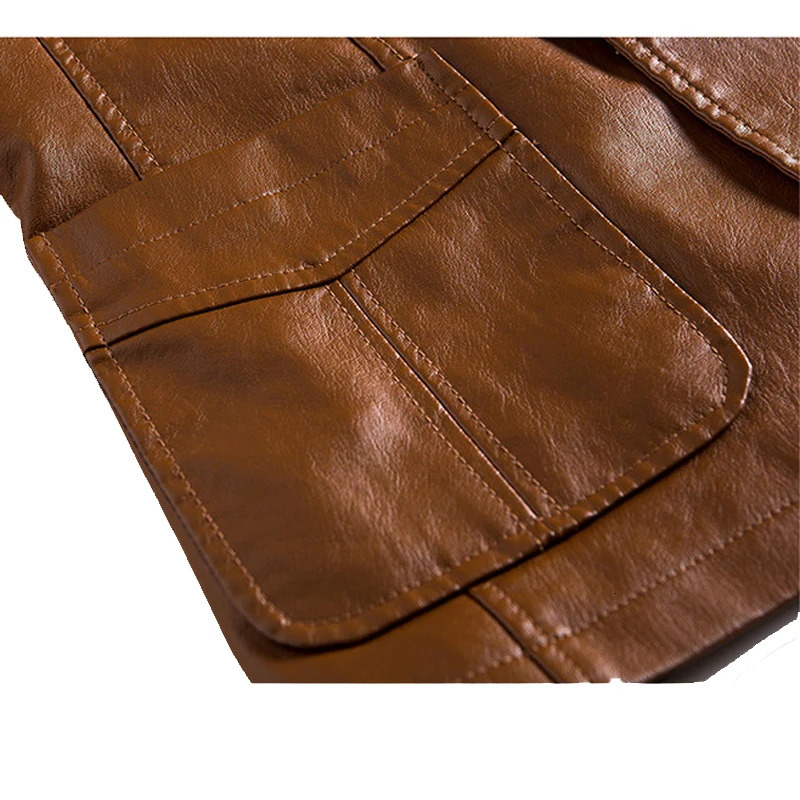 Faux Leather Suit Jacket Men Slim Fit Short Coat Spring Autumn Fashion Streetwear Casual Blazer Jackets Male Outerwear MY164 251018