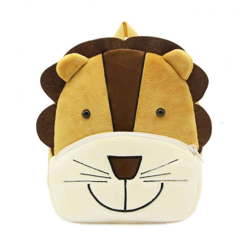 Boys Girls School Cute Animal Lion Kids Plush Backpack Kindergarten Kids Bag