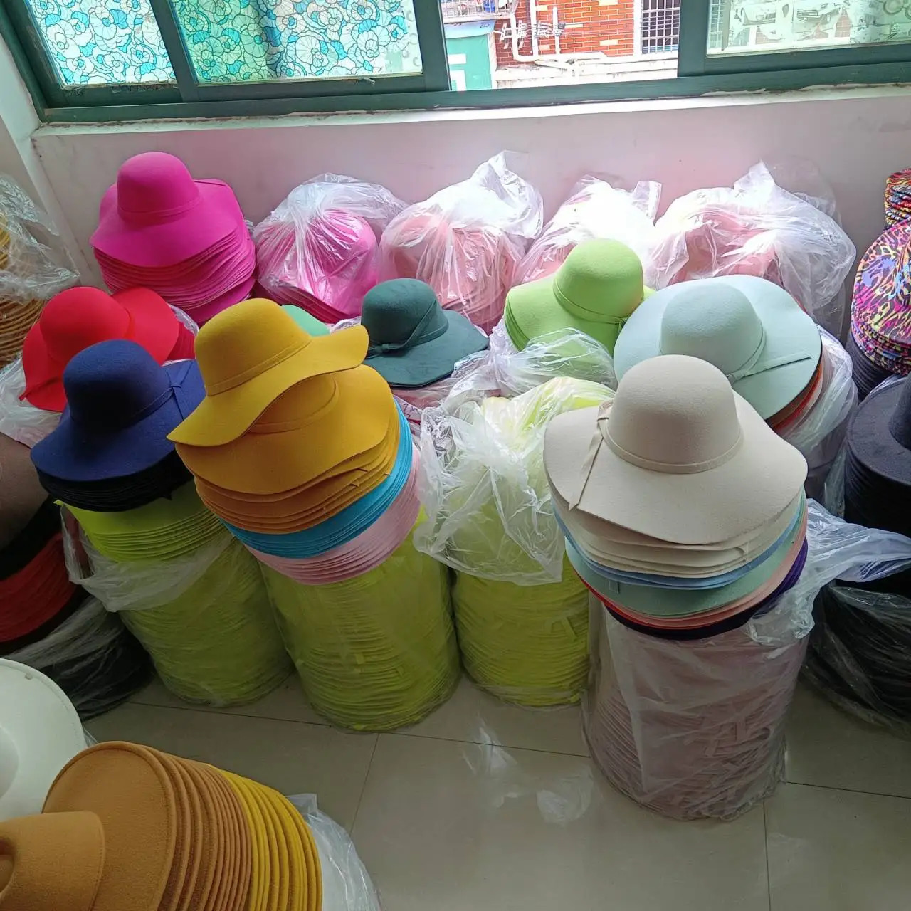 Fedora hat Wide Brim Felt Cap Summer Beach Womens GIrl Lady Travel Flopy Beach Sun Hat Foldable Lake Blue Purple 251016