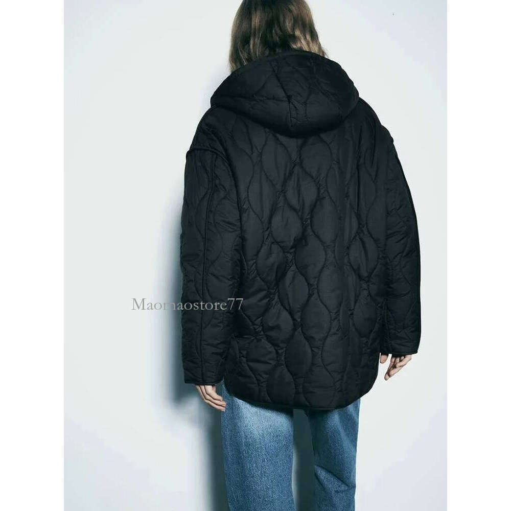 New Hooded Jacket Autumn And Winter Zipper Long Sleeve Warm Solid Color Cotton Clothing Fashionable Women's Tops womens coat