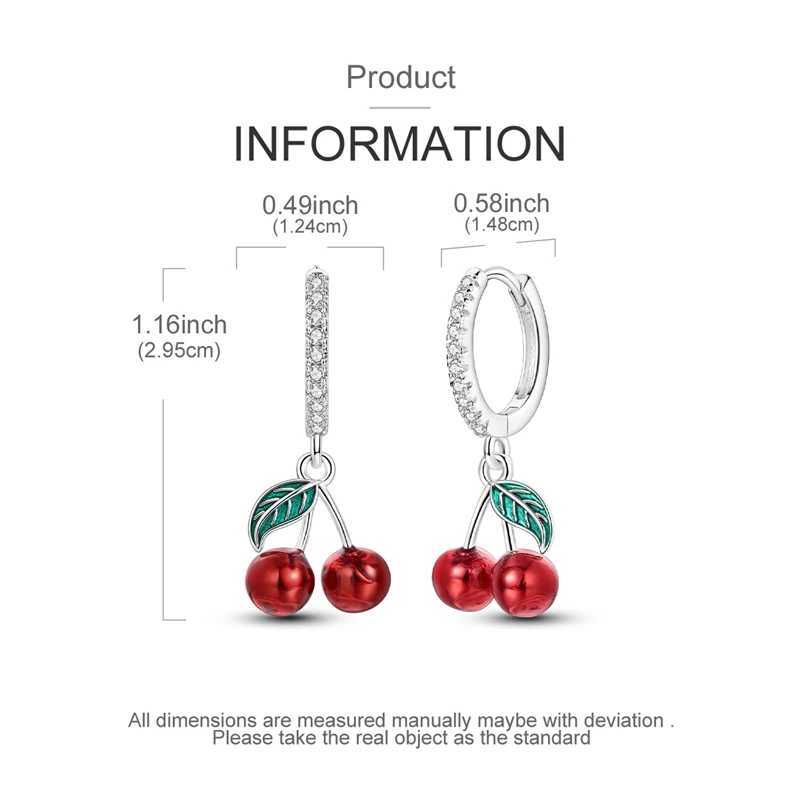 925 Sterling Silver Cherry Earrings Jewelry Women Earrings Luxury 2025 Trend Delicate Accessories J251021