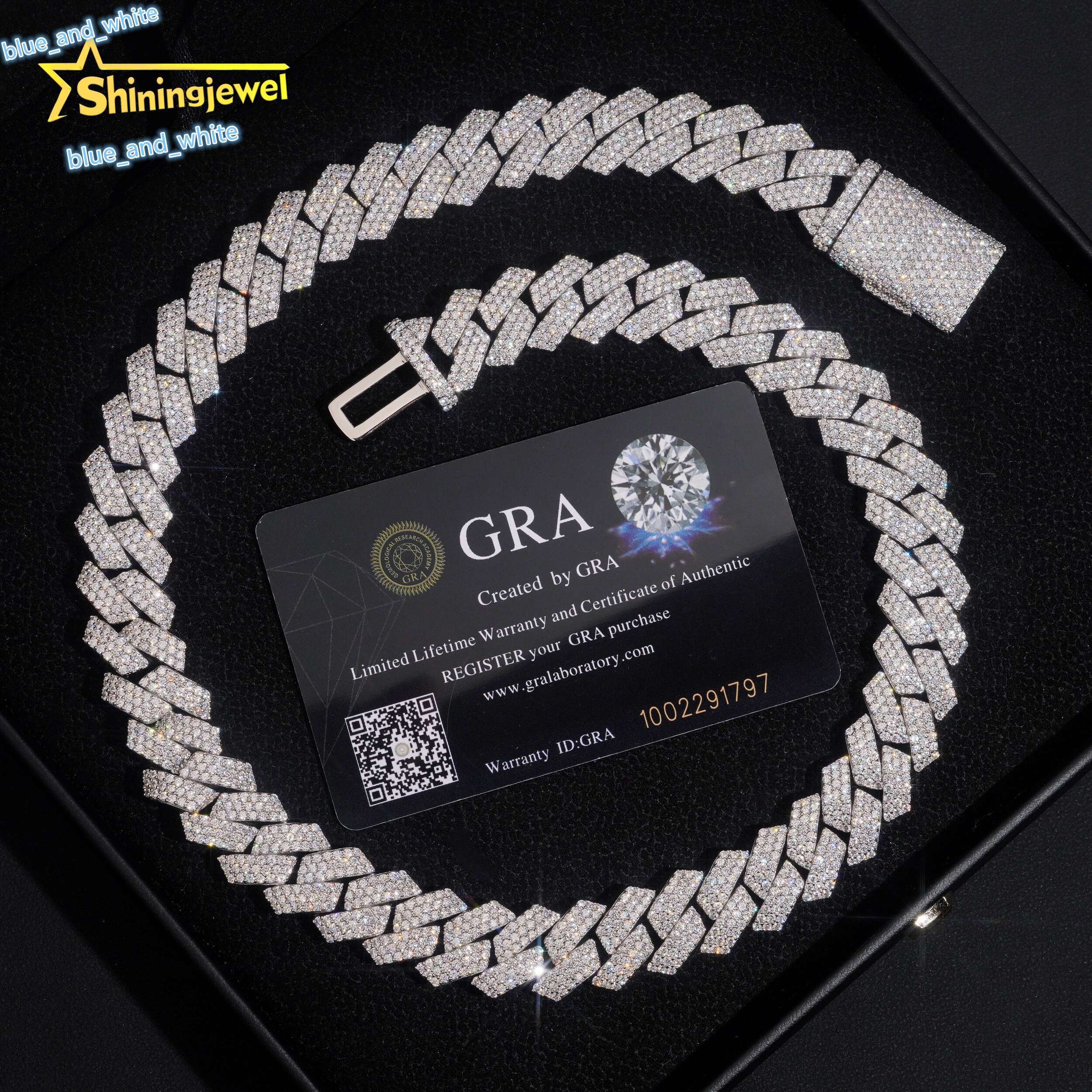New Design 925 Silver 15MM 3Rows Cuban Link Moissanite Hip Hop Jewelry Iced Out Men Fashion Long Necklace Cuban Link Chain