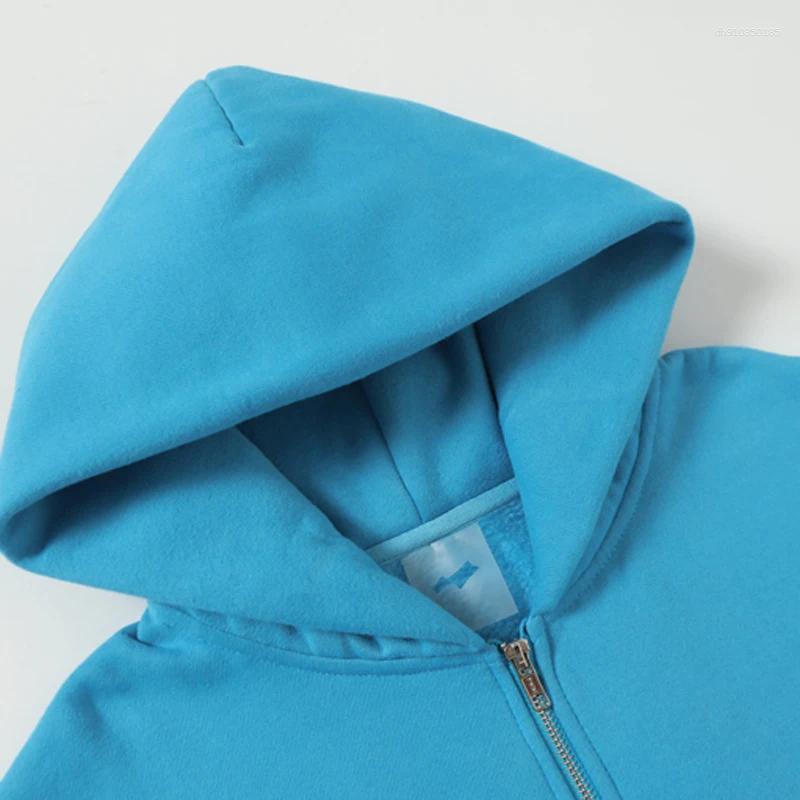 Men's Hoodies Ly Arrived Skylrk Hoodie Autumn Casual Embroidery Fleece Hooded Sweatshirt Solid Colors Simple Fashionable Cardigan Zipper Pullover