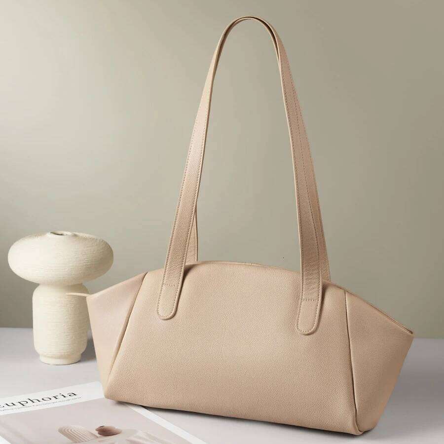 Genuine Women's Underarm New Niche Design Top Hand Leather Tote Vintage Large Capacity Shoulder Bag 251021