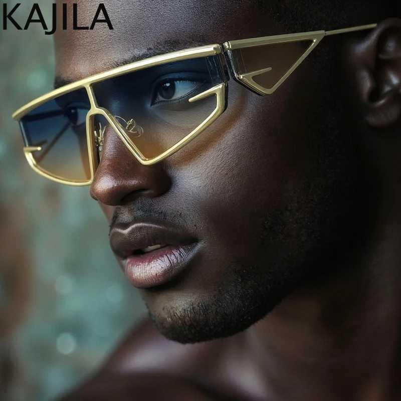 Y2K Punk Square Shield Sunglasses Men 2025 Luxury Brand Vintage Irregular Steampunk Windproof Sun Glasses for Women Cycling J251114