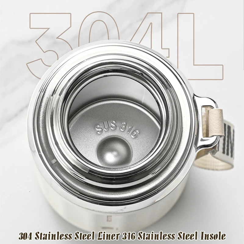 530630ml Large Capacity Food Grade Material 304 Stainless Steel Portable Vacuum Thermal Insulation Tumbler Thermos Seal Cup 251018 W260226