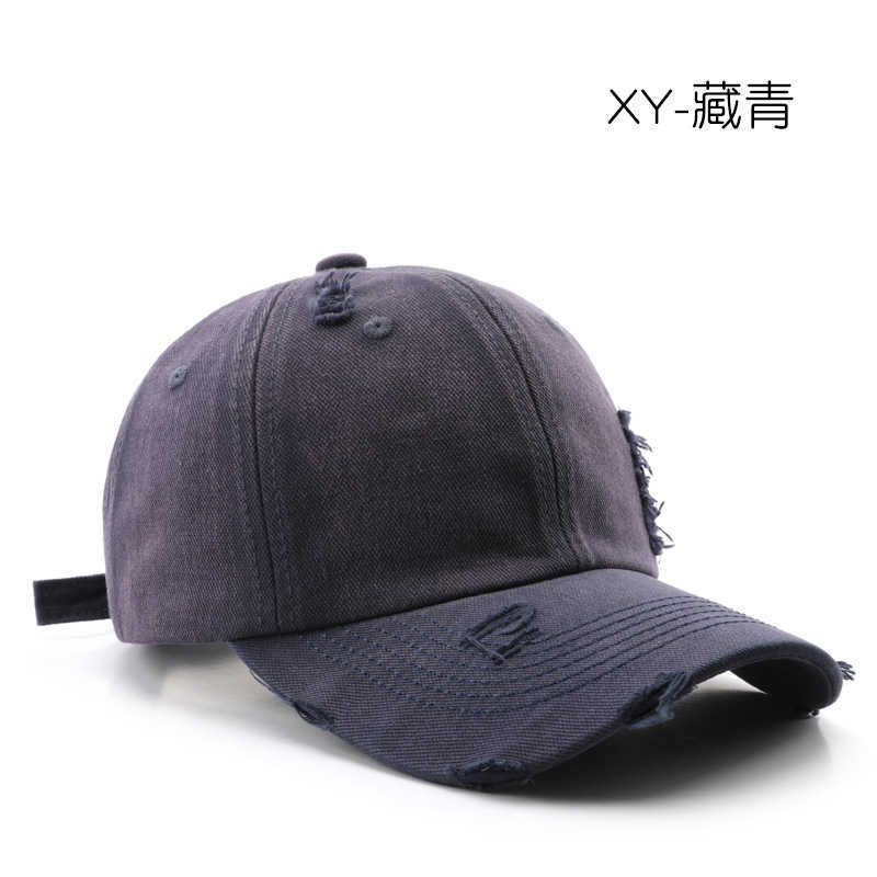 Womens Autumn Winter Washed Distressed Solid Color Baseball Cap Outdoor Mens Travel Sun Protection Visor Cap H251020