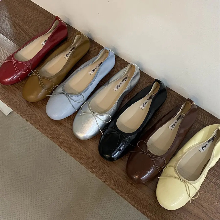 Bailamos Women Flat Heel Shoes Female Flats casual Ballet Dancing Shoes Foldable Sole Boat Shoes Summer Slip On Slipper Mules Sl 251021