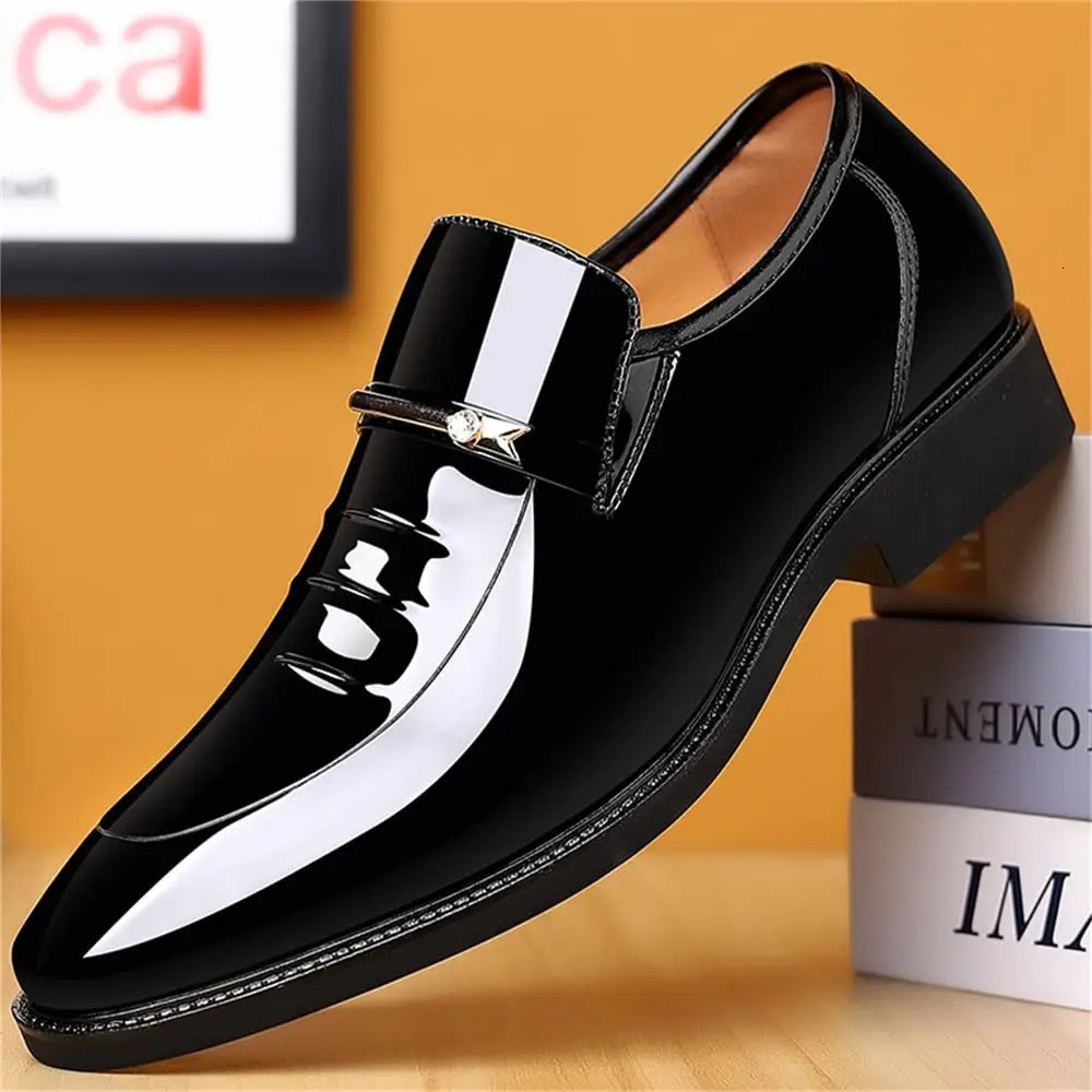Mens Dress Shoes Formal Business Oxford High Gloss Patent Slip On Loafers Comfortable Casual Driving Boat Shoe For Men 251021