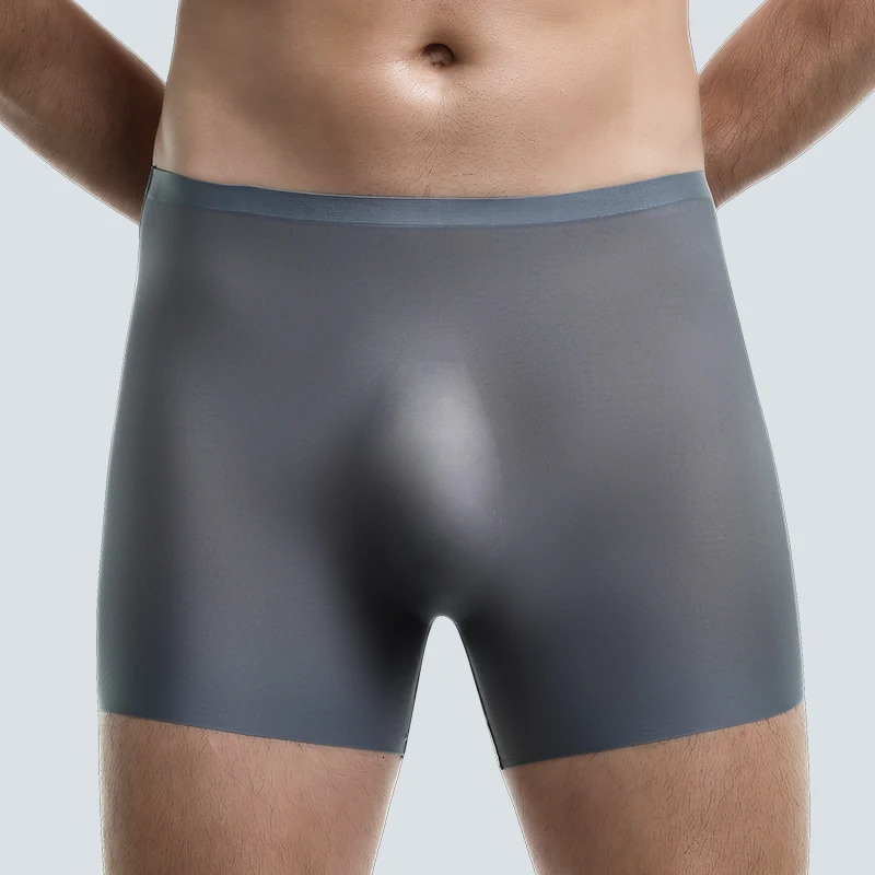 Mens Underwear Mens 3D Stamping Ice Silk Boxers Seamless Thin Boxers Lengthened Sports Summer Short Shorts Head 251021