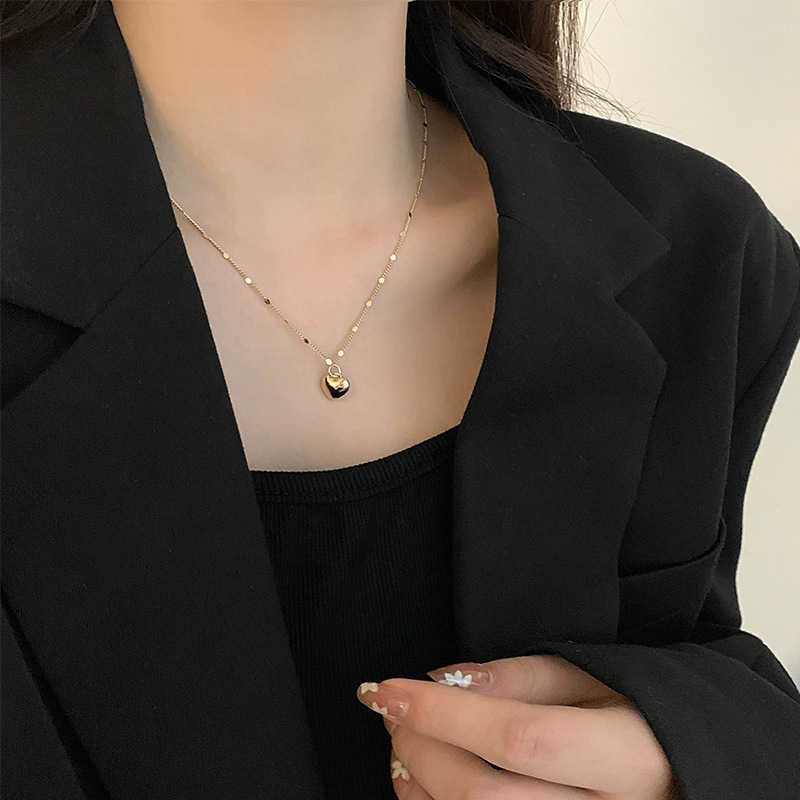 Necklace for women Fashionable gold-plated necklace women's zircon fish tail bow shell collarbone chain free shipping Valentine's Day gift