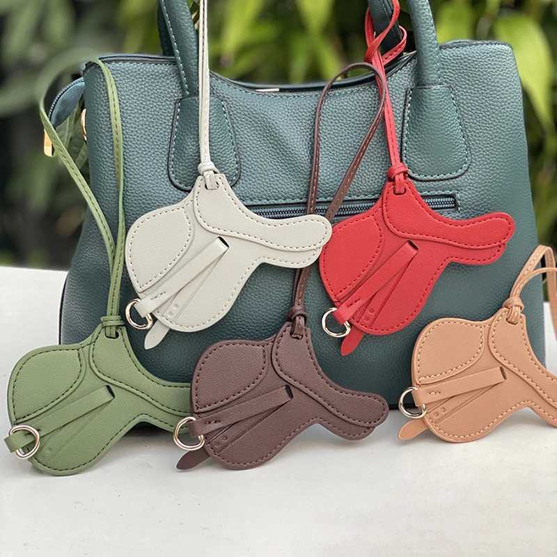 Fashion Soft Leather Saddle Bag Charm Hanging Decoration Ornament Bag Ornaments For Lady Handbag Bag Accessories J251121