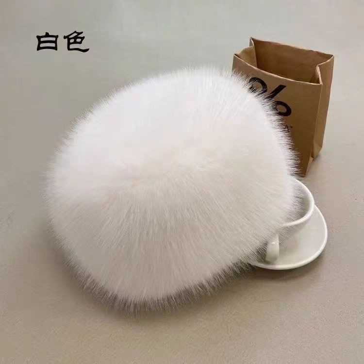 New Winter Hat Imitation Fur Fox Fur Plush Bucket Hat Thickened Warm Ear Protection Fairy Hat H251020