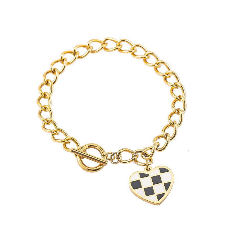 Fashion Heart Bracelet Light High-End Feel Women Stainless Steel Niche Simple Jewelry Non-Fading