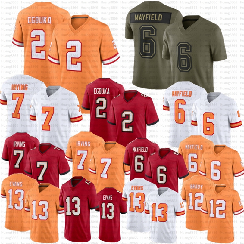 2025 New Baker Mayfield 2 Emeka Egbuka Mike Evans Football Jerseys Bucky Irving Tom Brady Godwin Jr Brooks Antoine Winfield Jr David Vita Vea Alstott Diaby Barber