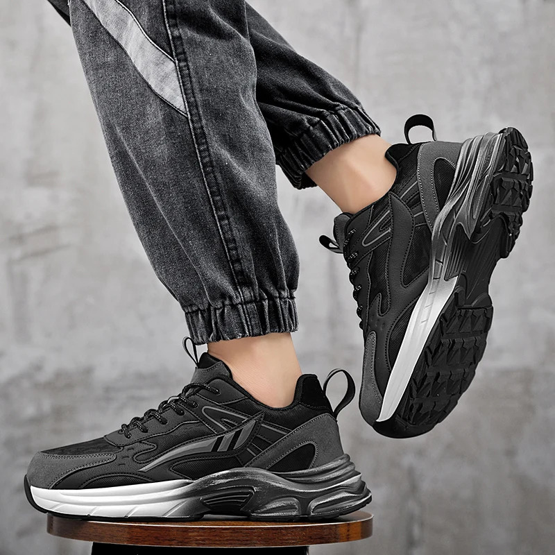 sports shoes fashion mens comfortable four season breathable versatile wearresistant thick soled running leisure sneakers 251017