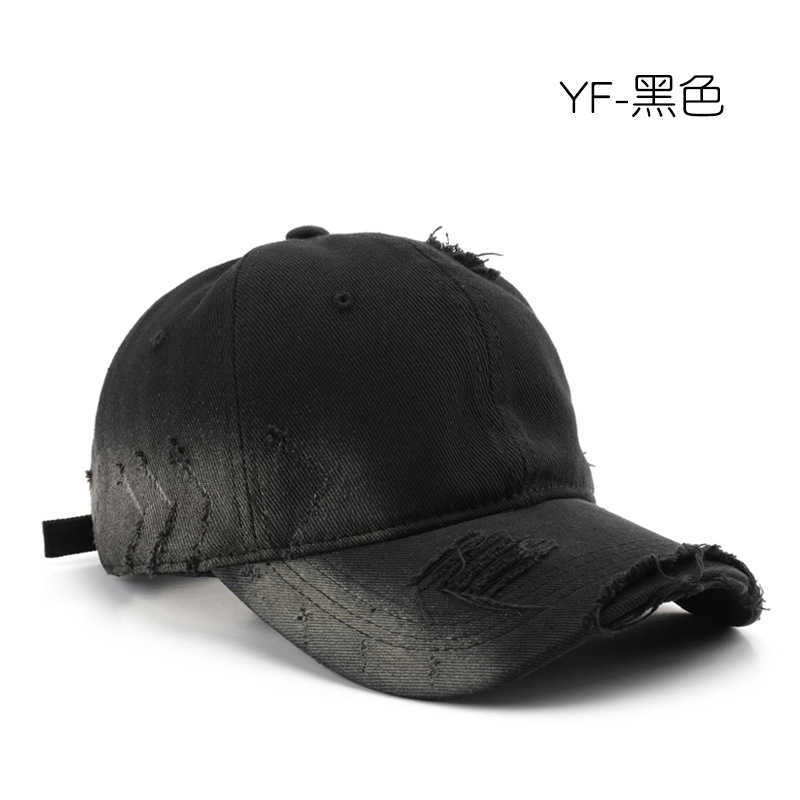 Style Personality Women Spring and Autumn Fashion Stonewashed Distressed Baseball Cap Outdoor Men Travel Sun Protection Baseball Cap H251020