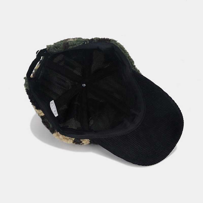 Autumn Winter New Camouflage Sheep Camouflage Thickened Warm Duckbill Cap Womens Trendy Outdoor Casual Sun Protection Baseball Cap Mens Cap H251020