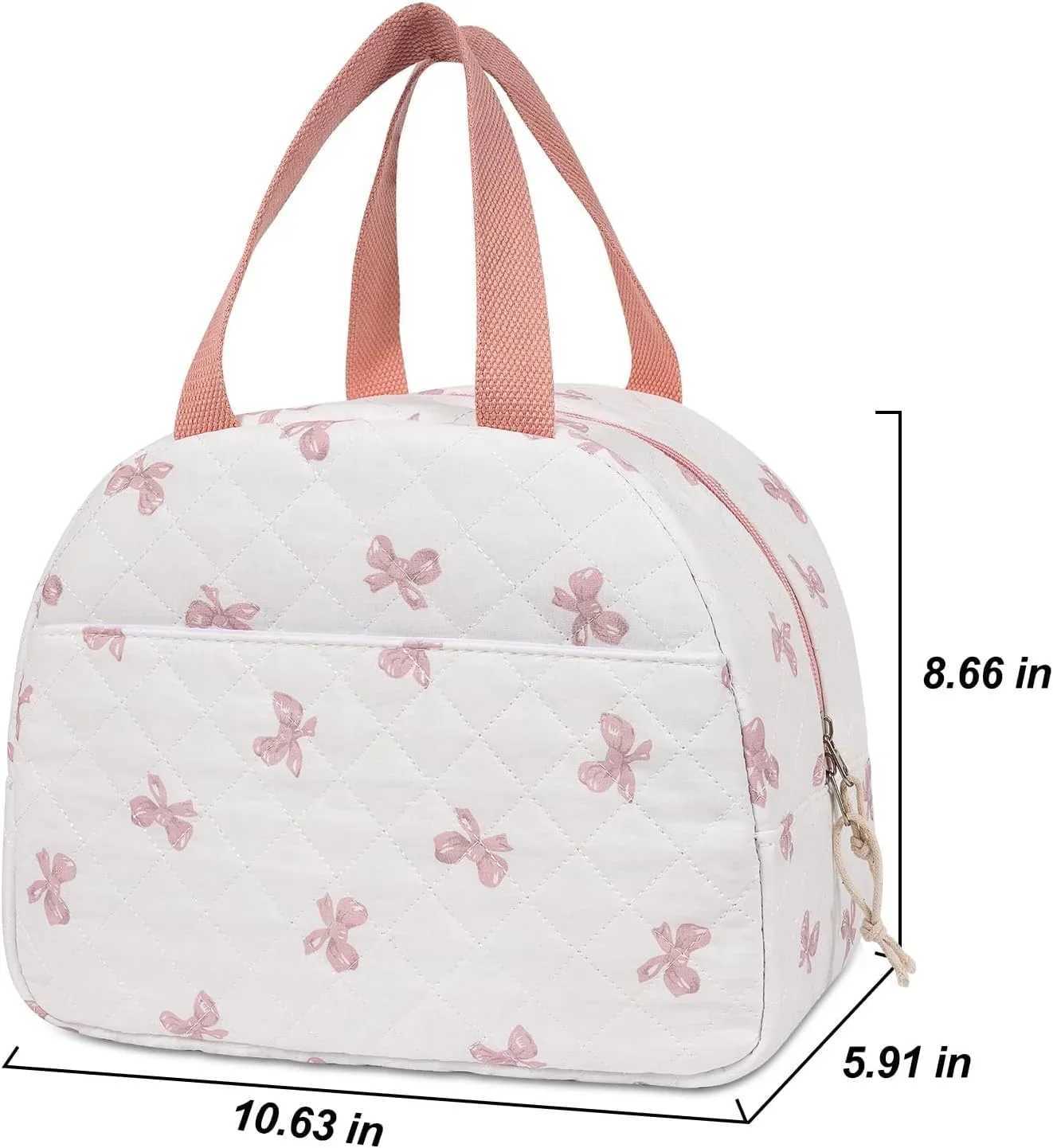 Fashion Bow Print Women Makeup Bag Large Capacity Portable Cosmetic Case For Travel Toiletries Cosmetics Storage BagW251021
