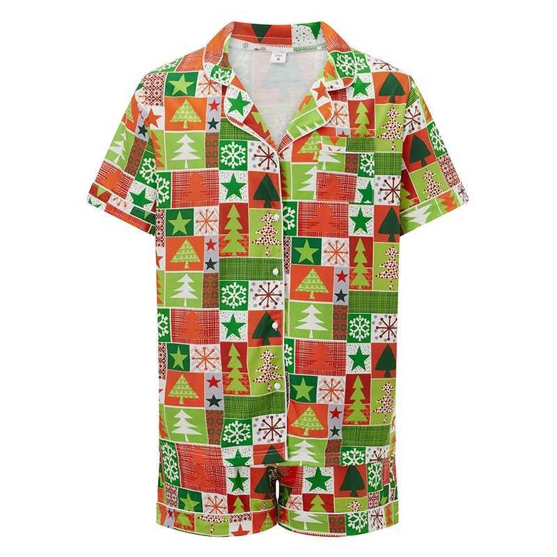 Matching Family Christmas Pajamas Short Sleeve Tops and Shorts Set for Family Couples Adult Kids Sleepwear L251021FYDR