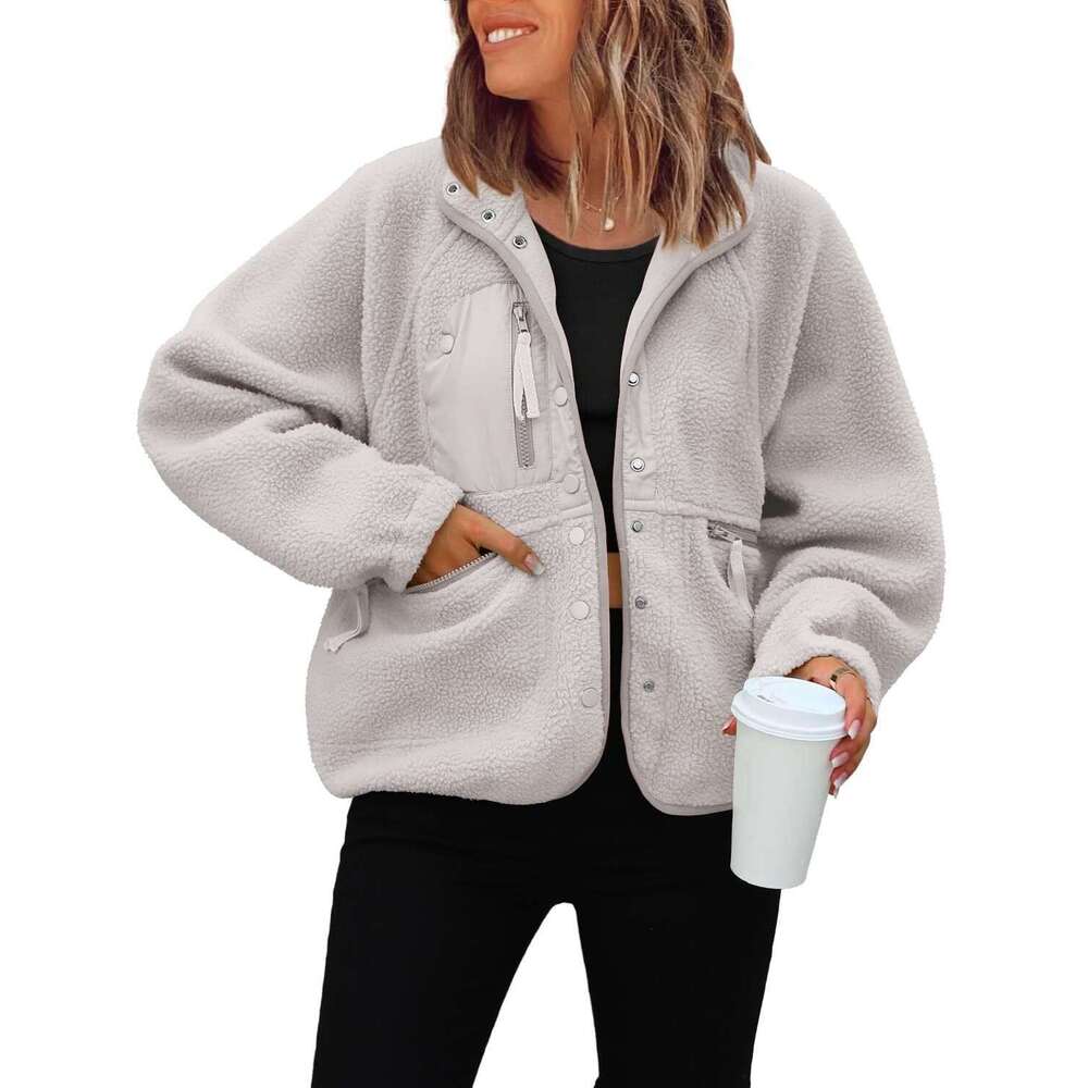 Women's Jackets Same Style Autumn Winter Women's Fleece Sports Casual Sweatshirt Jacket Top 9c42