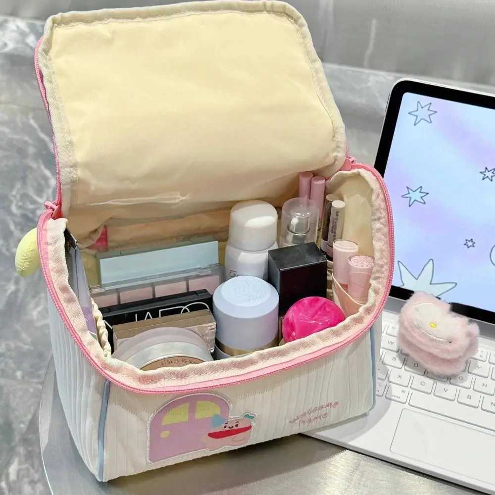Makeup Bag Large Capacity Portable Cosmetics Storage Bag Multifunctional Handheld Cosmetic Pouch Travel Cosmetic Bags CasesW251021