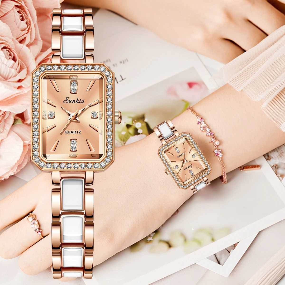 LIGE New Hot Brand Stainl Steel Str Women Luxury Gift Quartz Wrist Student Fashion Simple Square Quartz esXJ251021