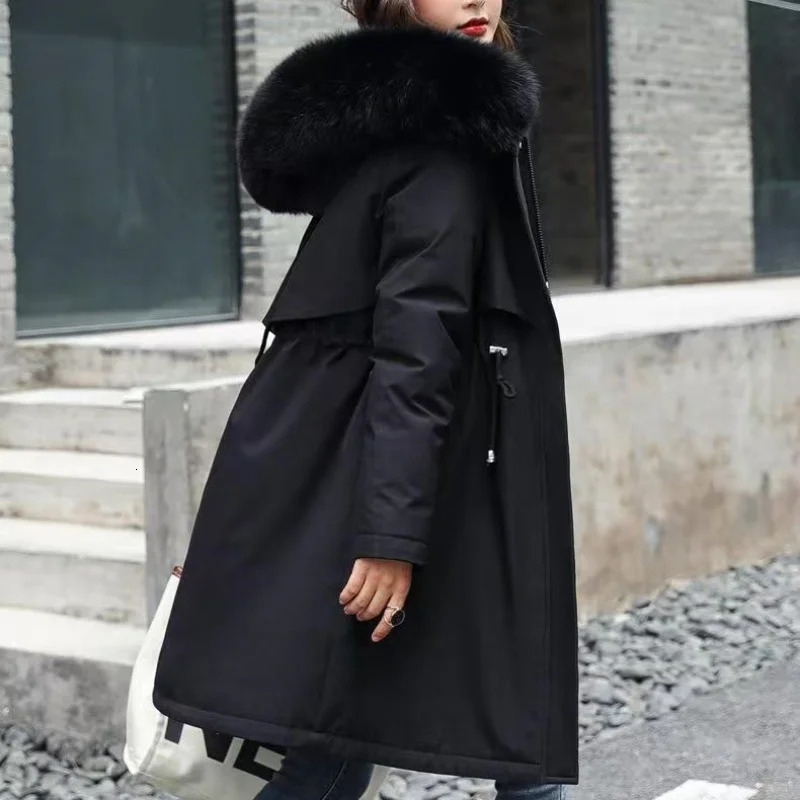 In Coats Jackets Womens Winter Padded Jacket Loose Casual Outerwears Fleece Hodded Windbreaker Elegant Office Ladys Coat 251021