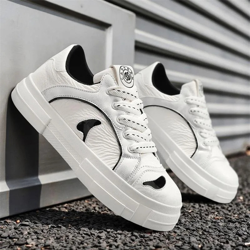 Hightop sneakers bread shoes cute and quirky big head thicksoled versatile casual shoes outdoor trendy mens shoes 251017