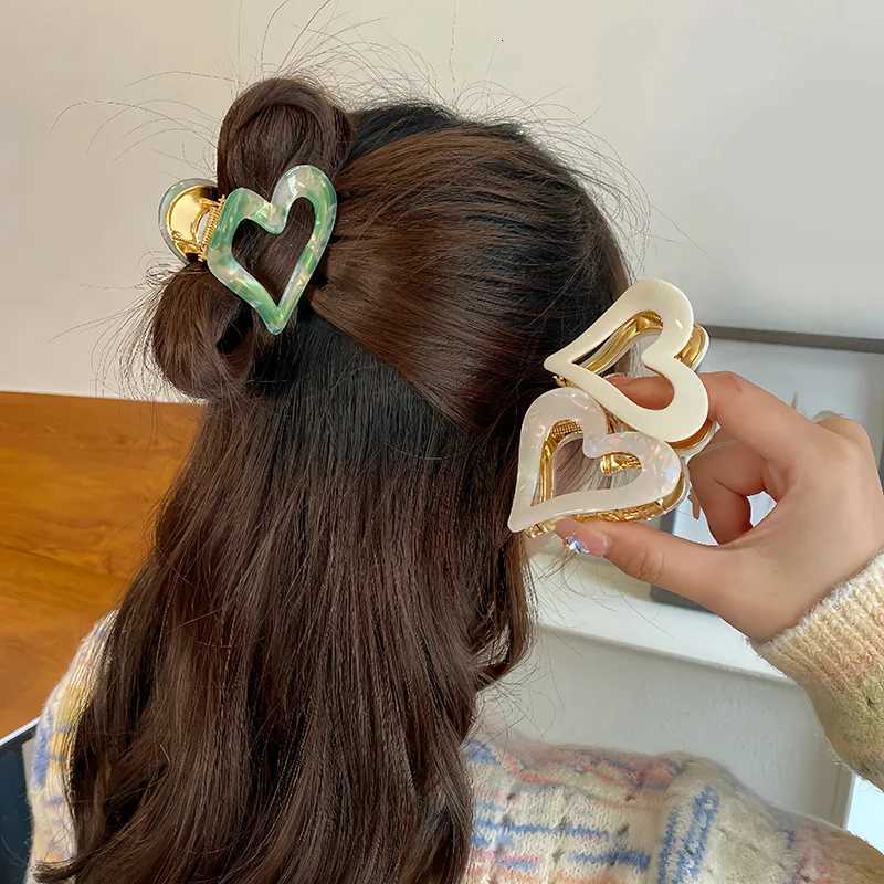 Acetate Material Fashionable Love Small Back Head Hair Clip For WomenW254021