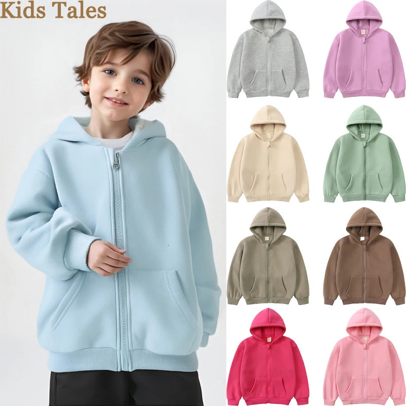 2025 Spring and Autumn Kid Loose Hooded Children Top For 110T Boys Girls Sport Wear Long Sleeve Zipper Sweatshirt Baby Hoodies 251021