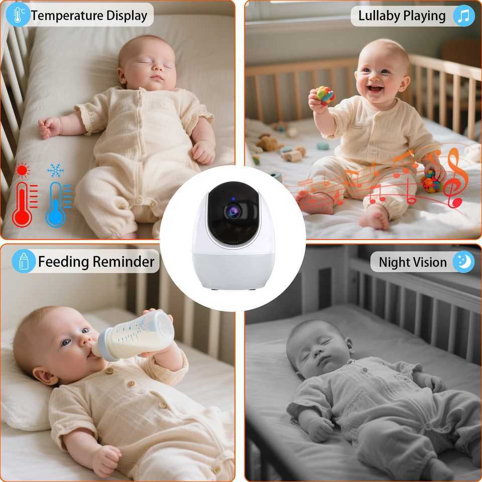 43 Inch Display Baby Monitor APP View Control Pan Tilt Zoom Security Babyphone Night Light Auto Tracking Video Surveillance Cam J251121
