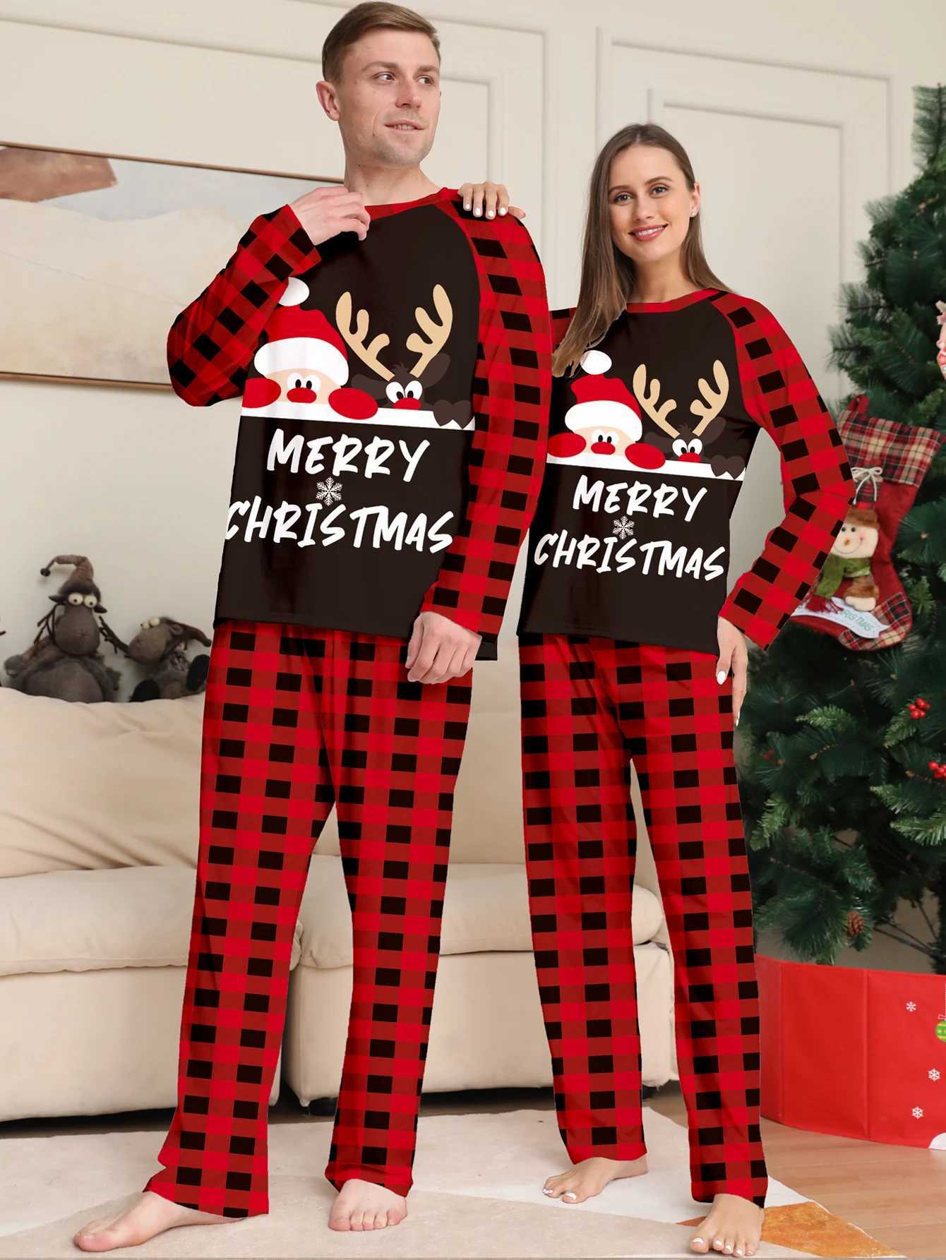 Xmas Family Matching Outfits 2023 Christmas Pajamas Family Clothes Family Christmas Pajamas Set Deer Mother Kids Adult Baby L251021EBO2