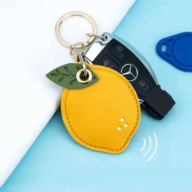 Cute Strawberry Keychain Lemon Entrance Guard Card Cover PU Leather Bag and Car Keys Pendant GPS Antilost Pet Collar Accessory W251021