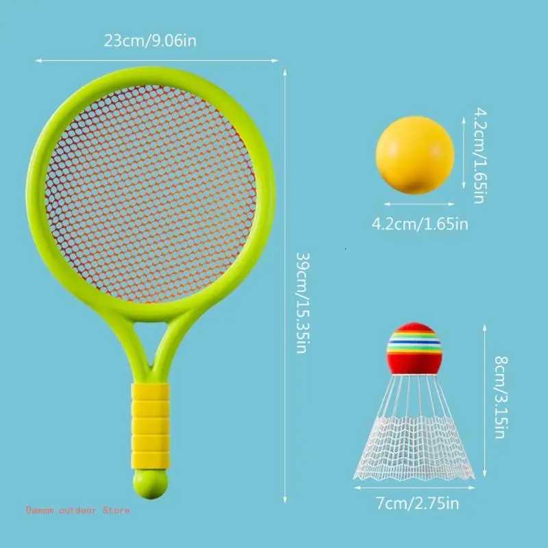 Tennis Racquet Toy with Shuttlecocks for Children Outdoor Indoor Activities W251021