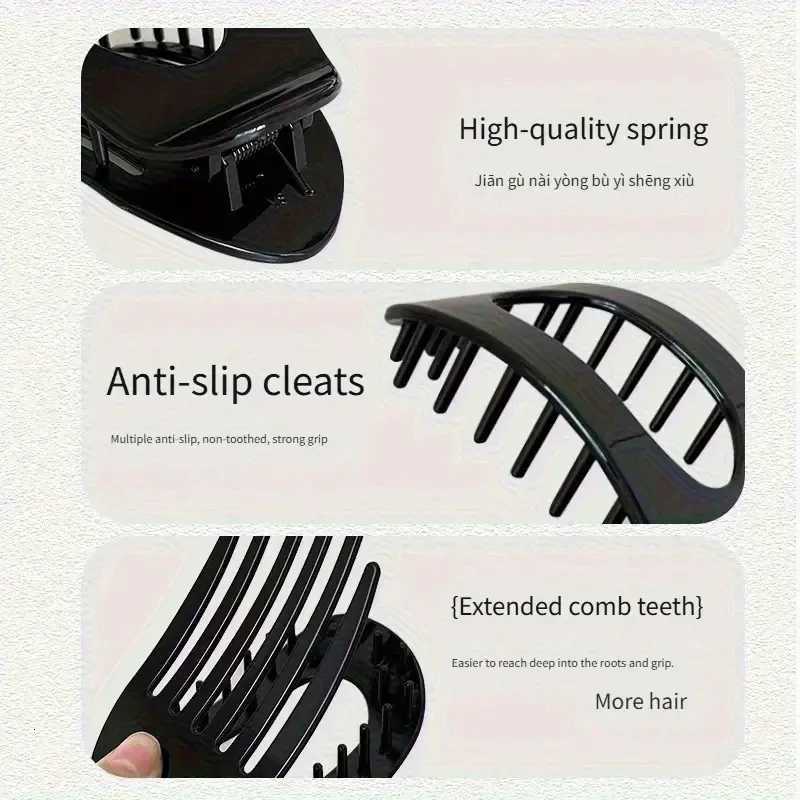 Ladies Simple Arcshaped Abalone Hair Clips Ergonomic Design Flat Plate Hair Clips Nonirritating Duckbill ClipsW254021