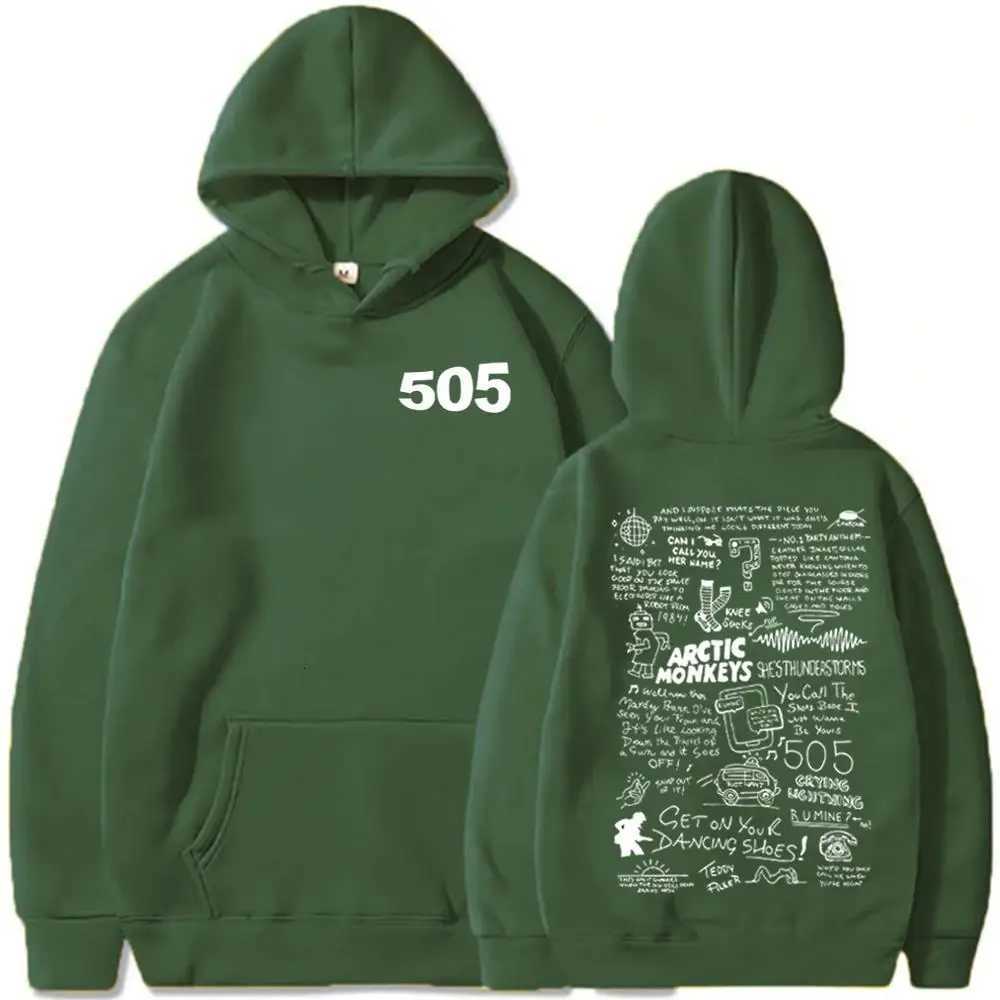 505 Arctic Monkey Music Merch Fan Gift Autumn and Winter Mens and Womens Hoodies Warm and Windproof Hoodies Street Wear W251021