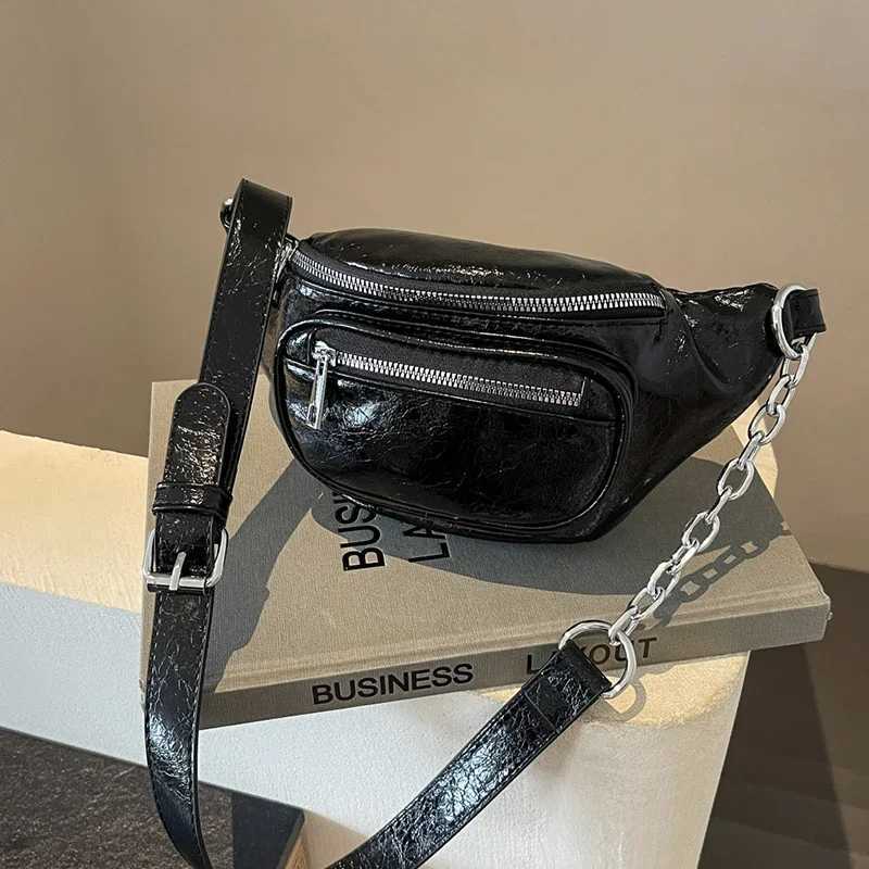 Black Waist Bag For Women PU Leather Fanny Pack Three Layer Zipper Pouch Crossbody Chest Bag Female Anti theft Belt Bag Purse Z251021
