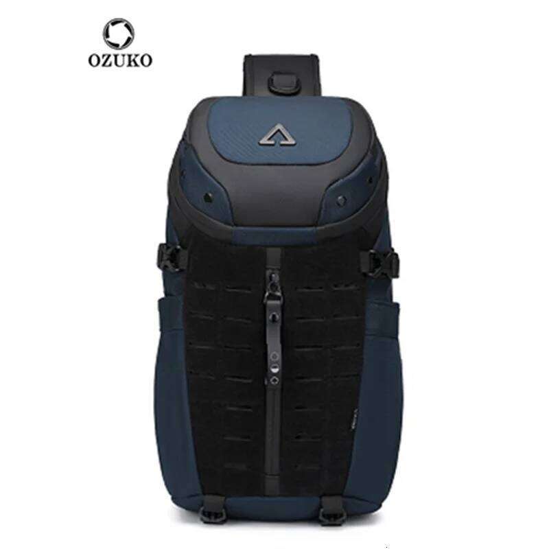 Designer Luxury Ozuko Chest Cross Bag Men Waterproof USB Man Crossbody Bag Anti Theft Short Travel Messenger Sling Fashion Designer