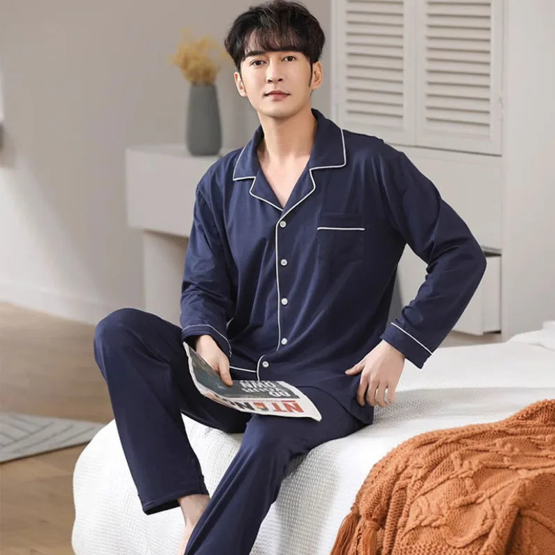 92 Bamboo Fiber 8 Spandex Home Clothes Comfortable Sleepwear Mens Set Spring And Autumn Environmentally Friendly Pijamas 251021