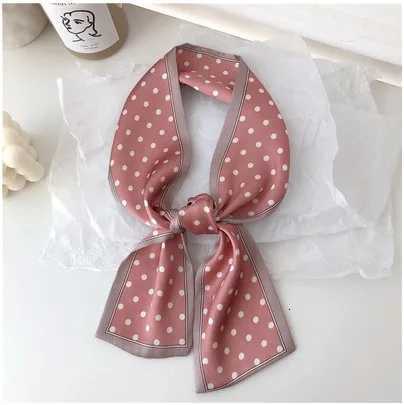 22 Fashion Dot Skinny long silk Scarf Wen Hair Tie Band Kerchi Wrist Ribbons Fashion Neck Silk Satin Bag ScarfW251021