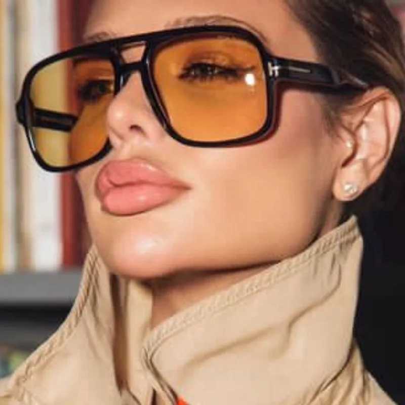 New Women Sunglasses Men High End Street Vintage Retro Modern Large Frame Pilot Sun Glasses Hip Hop Bouncy Sun Glasses UV400 J251114