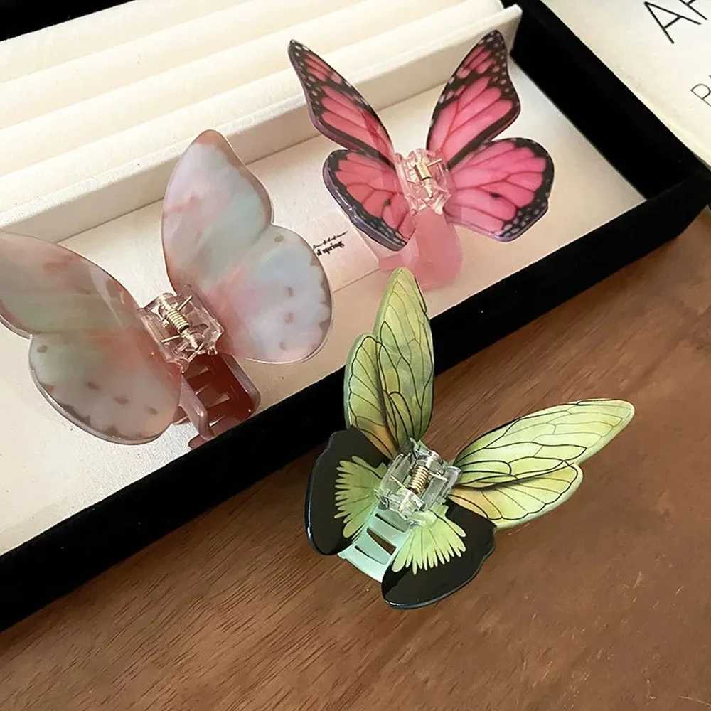 Large Butterfly Hair Claw Clip Super Fairy Girl Colored Claw Clip Accessories Fine And Medium Hair Accessories Y2k AccessoriesW254021