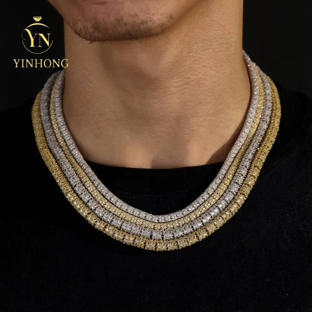 Factory Direct Price Gra Certificate S925 Silver Vvs1 D Color Diamond Moissanite Tennis Chain Necklace