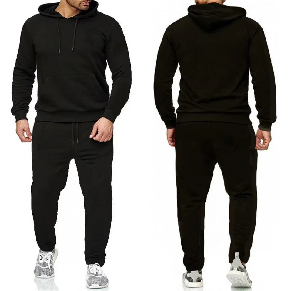 Mens autumn sportswear mens set 2piece hooded sweatshirtdrawstring pants sweatshirt running spor 251021