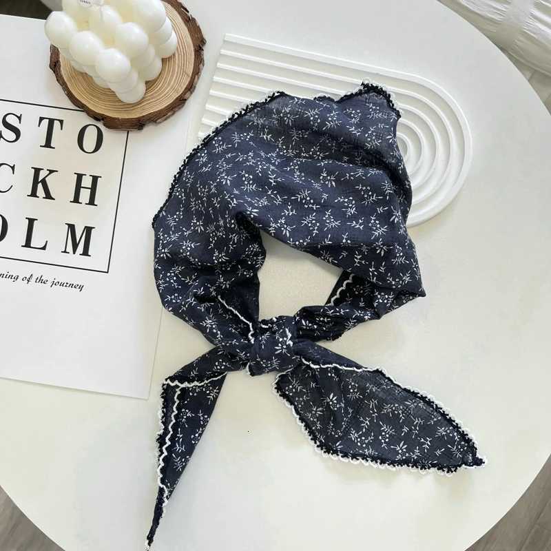 Print Flower Neck Scarf Shawl Summer Triang Hair Wrap band Handkerchi Hair Ties Banda Hair Ribbon For WenW251021